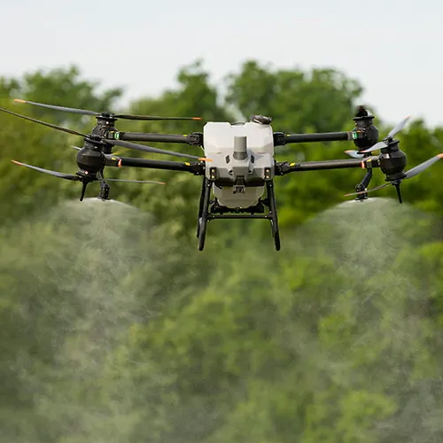 agriculture mapping drone over field